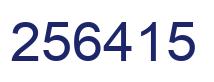 Number 256415 blue image