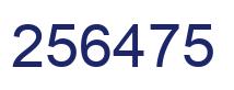 Number 256475 blue image