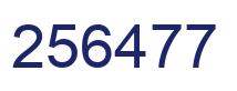 Number 256477 blue image