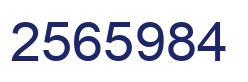 Number 2565984 blue image