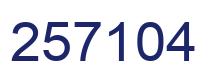 Number 257104 blue image
