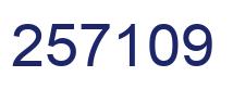 Number 257109 blue image