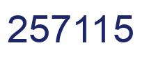 Number 257115 blue image