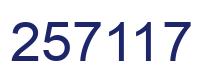 Number 257117 blue image