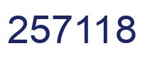 Number 257118 blue image