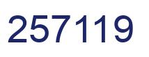 Number 257119 blue image