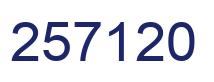 Number 257120 blue image