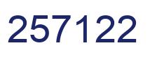 Number 257122 blue image