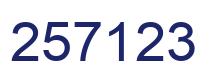 Number 257123 blue image