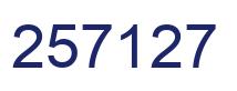 Number 257127 blue image