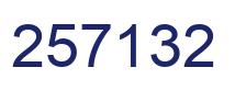Number 257132 blue image