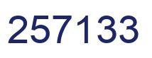 Number 257133 blue image
