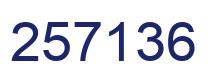 Number 257136 blue image