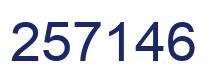 Number 257146 blue image
