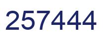 Number 257444 blue image