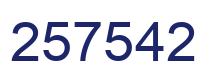 Number 257542 blue image