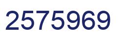 Number 2575969 blue image