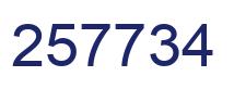 Number 257734 blue image