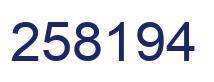 Number 258194 blue image