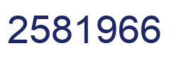 Number 2581966 blue image