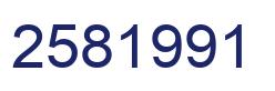 Number 2581991 blue image