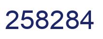 Number 258284 blue image