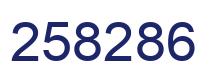 Number 258286 blue image