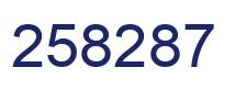 Number 258287 blue image