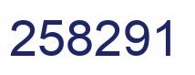 Number 258291 blue image