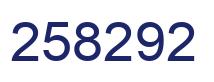 Number 258292 blue image