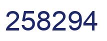 Number 258294 blue image