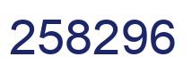 Number 258296 blue image