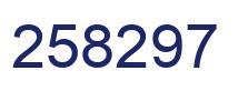 Number 258297 blue image
