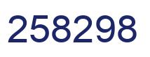 Number 258298 blue image