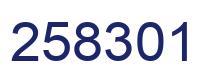 Number 258301 blue image