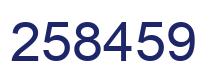 Number 258459 blue image