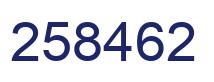 Number 258462 blue image