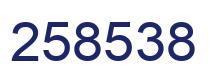 Number 258538 blue image