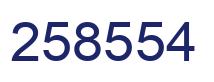 Number 258554 blue image
