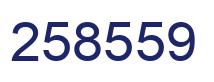 Number 258559 blue image