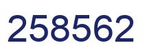 Number 258562 blue image