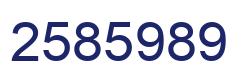 Number 2585989 blue image