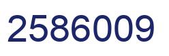 Number 2586009 blue image