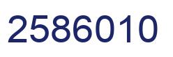 Number 2586010 blue image