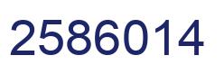 Number 2586014 blue image