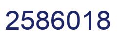 Number 2586018 blue image