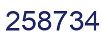 Number 258734 blue image