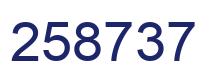 Number 258737 blue image