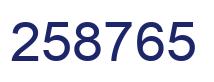 Number 258765 blue image