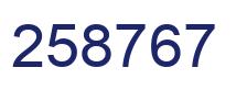 Number 258767 blue image